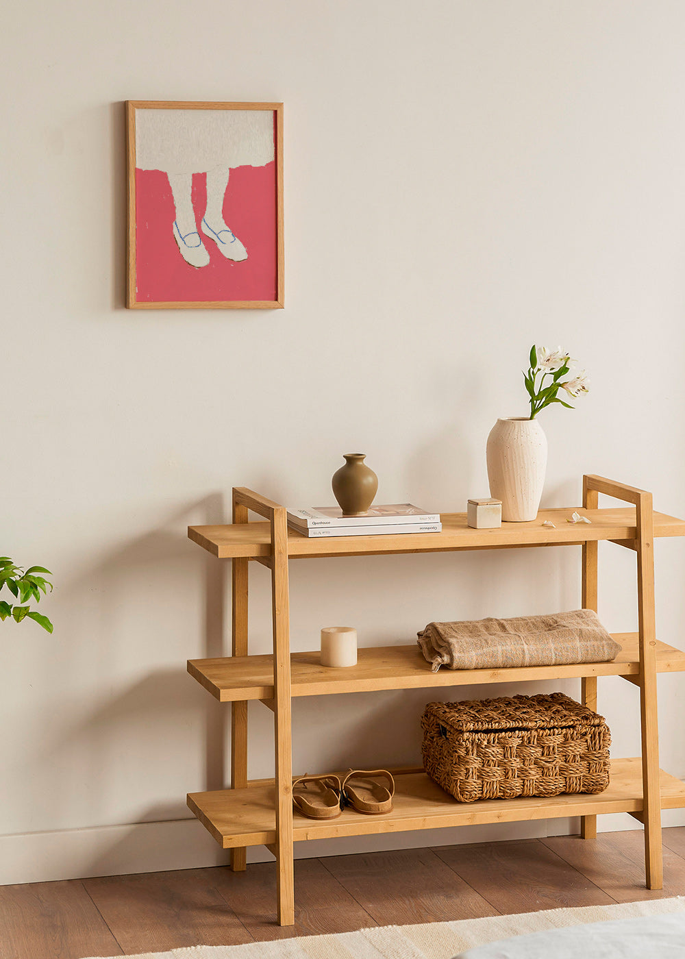 Illustration von Beinen mit rosa Schuhen