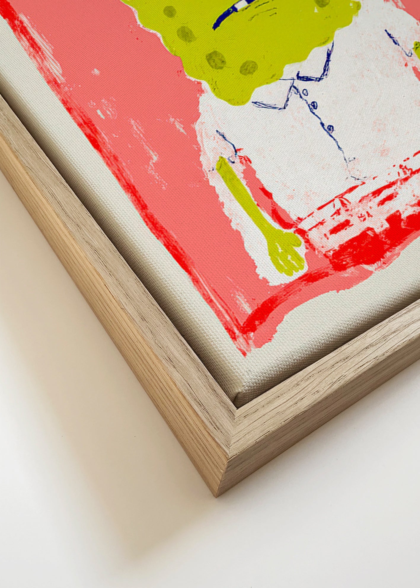 Schwamm-Figur Illustration vor rosa Hintergrund