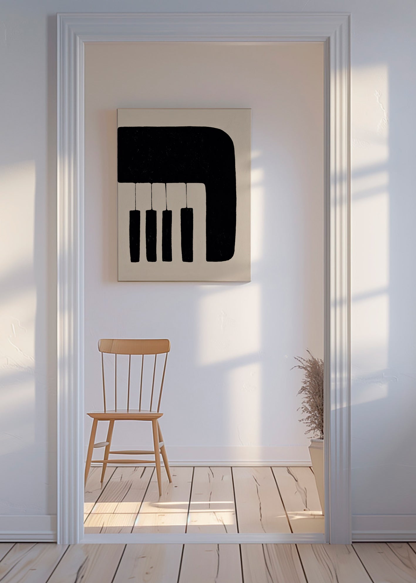 Minimalistisches Klavierbild mit Tasten