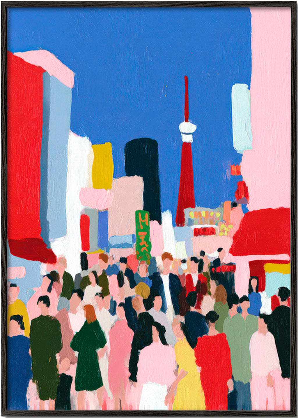 Reiseposter Tokio farbenfroh