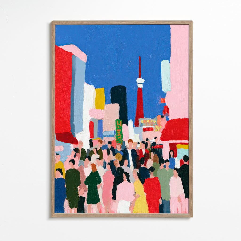 Reiseposter Tokio farbenfroh