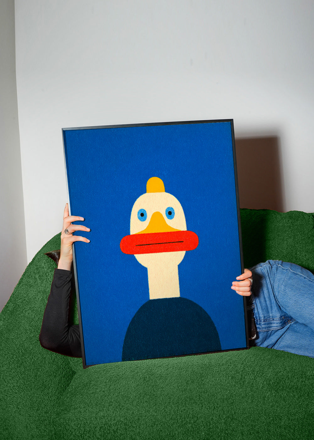 Kunstwerk blaue Ente Illustration