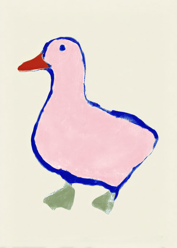 Kinderbild: rosa Entchen Illustration