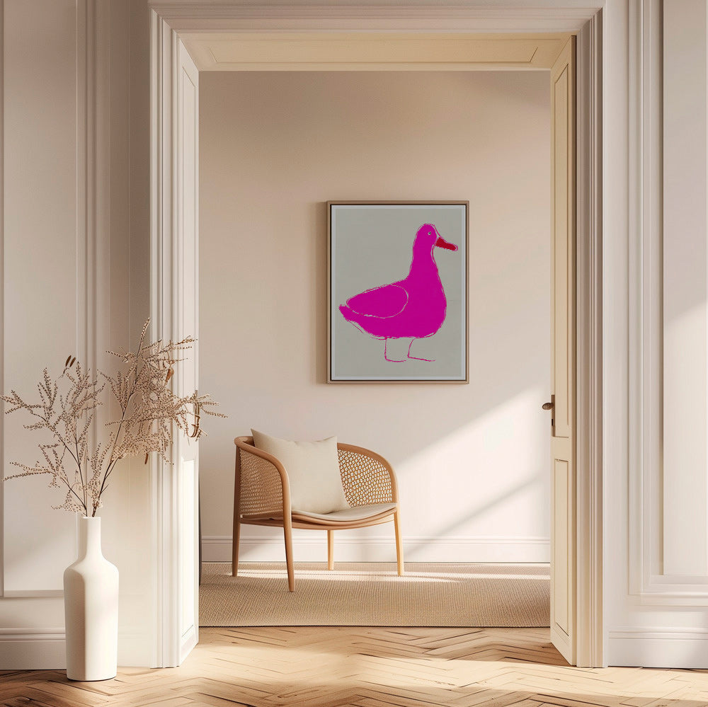 Rosa Ente Illustration
