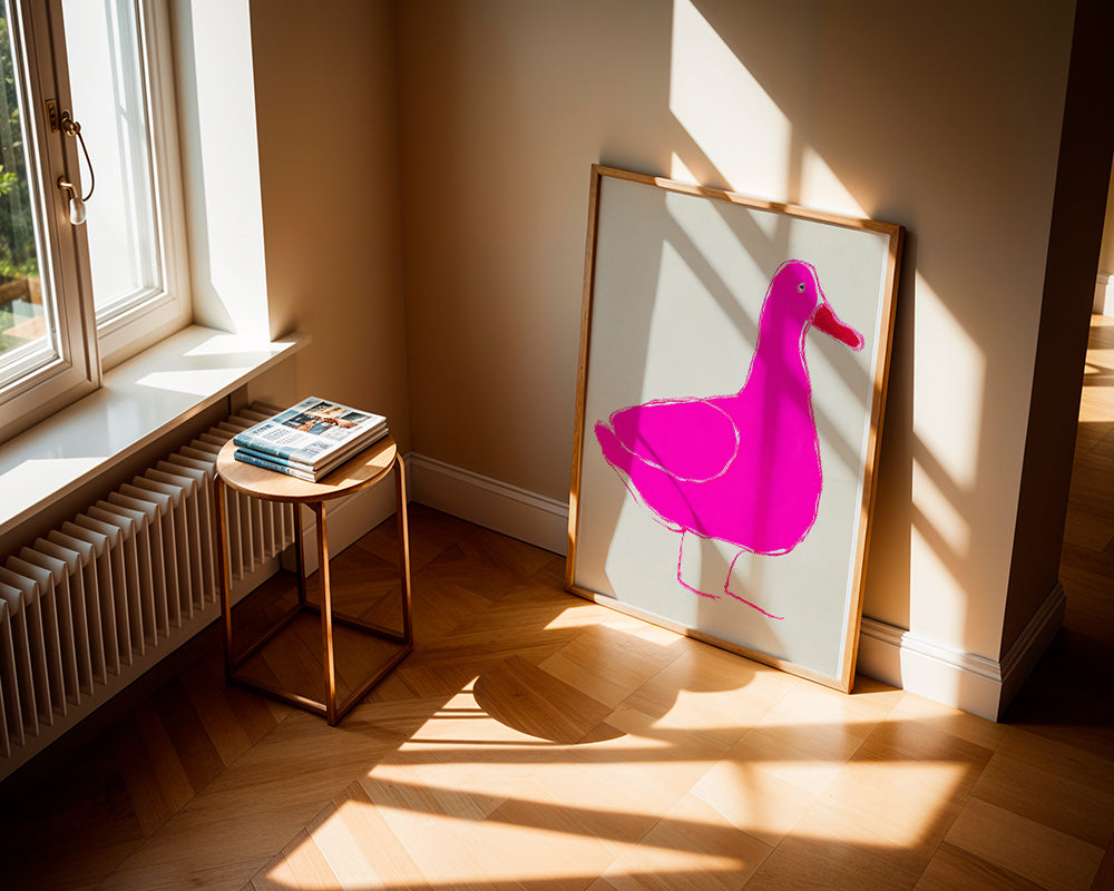 Rosa Ente Illustration