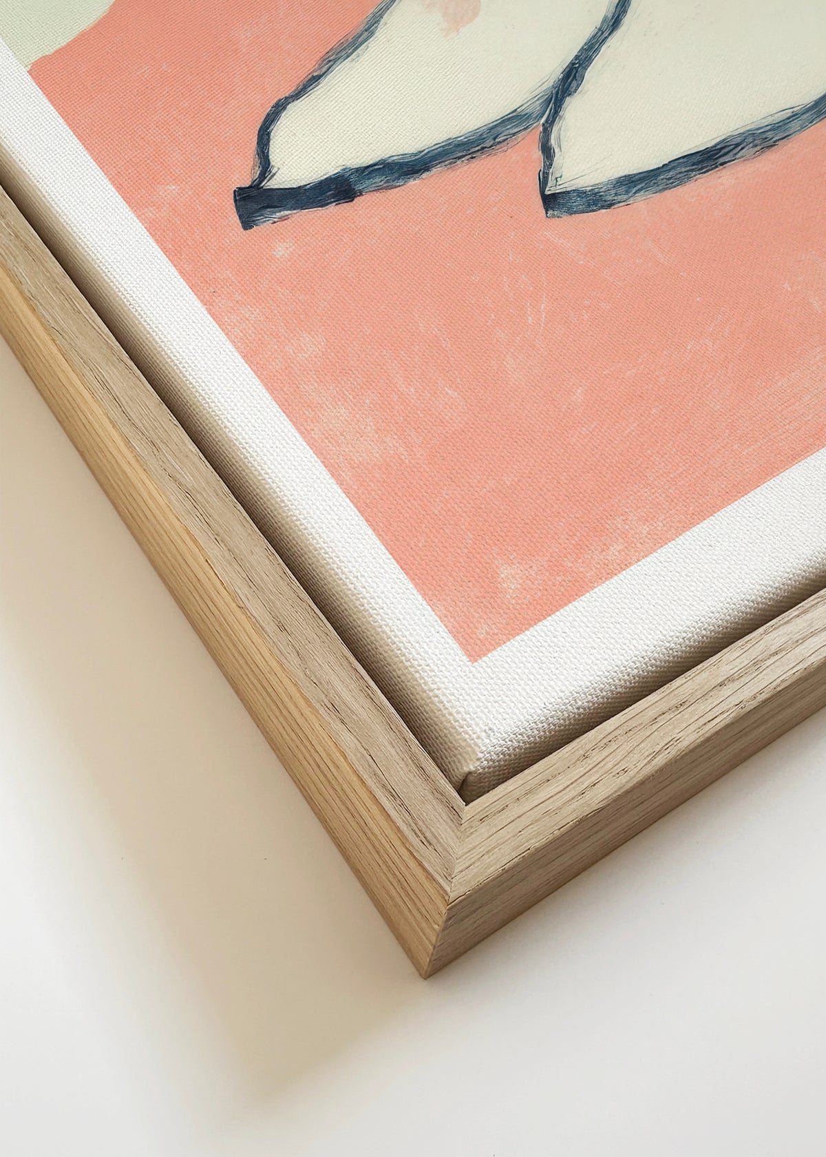 White Boots - Framed canvas detail