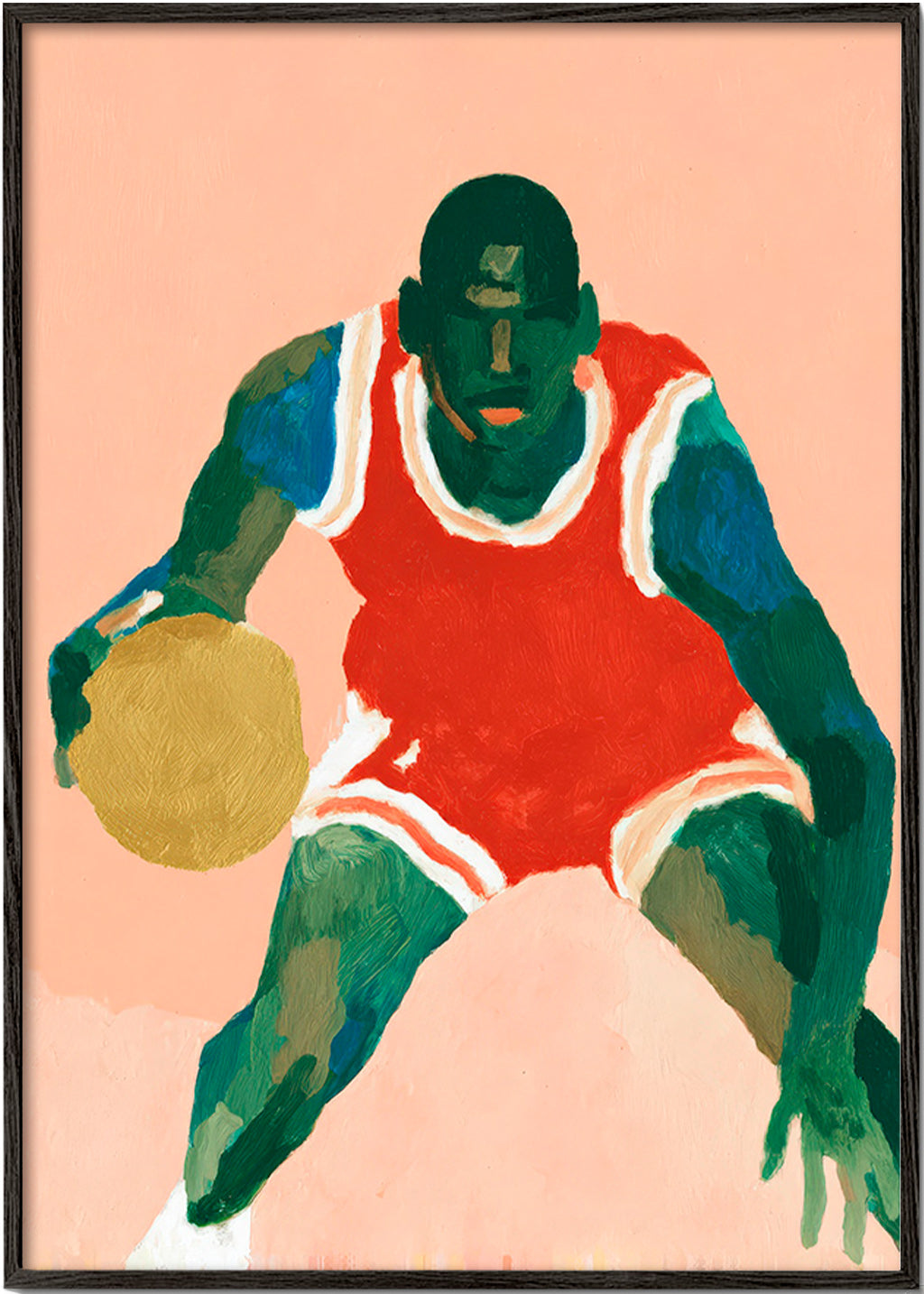 Sportkunst: Basketballspieler in Bewegung