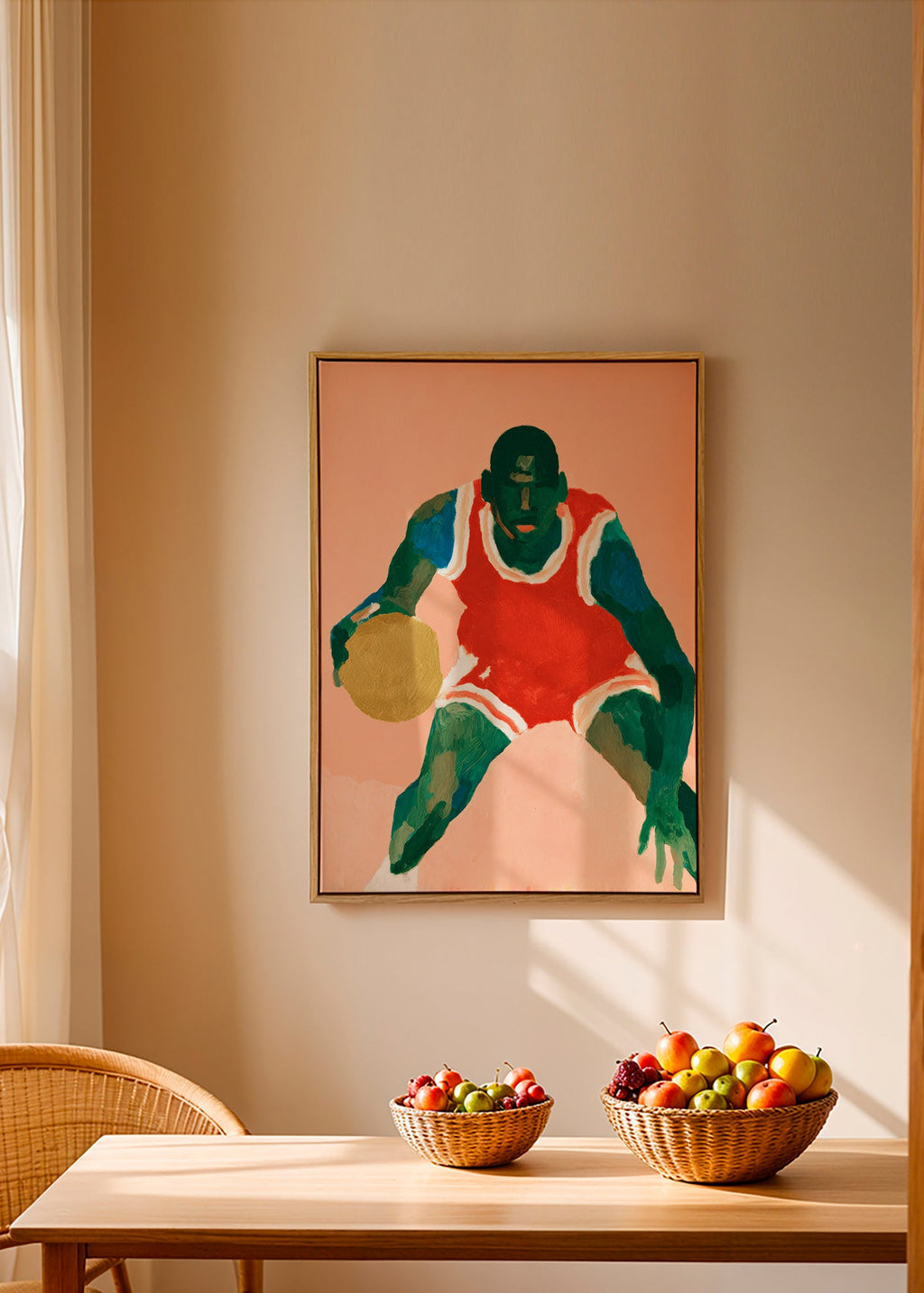 Sportkunst: Basketballspieler in Bewegung
