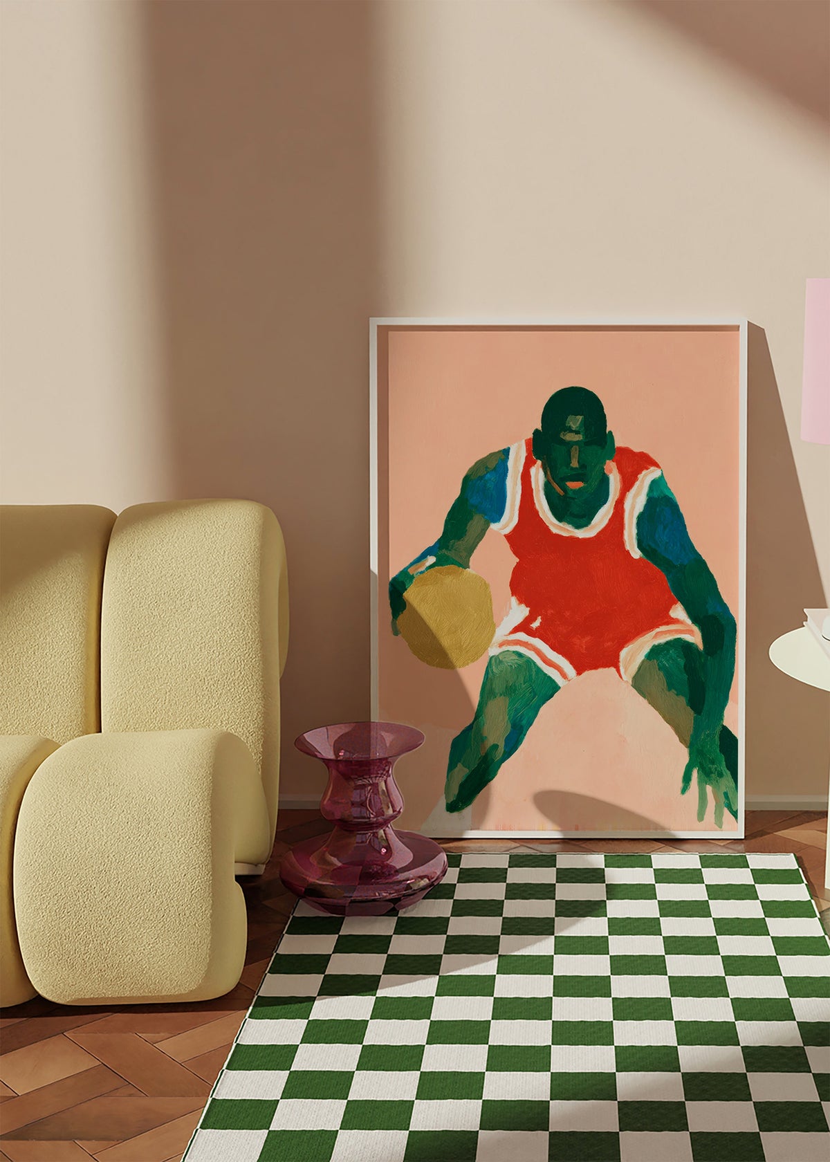Sportkunst: Basketballspieler in Bewegung