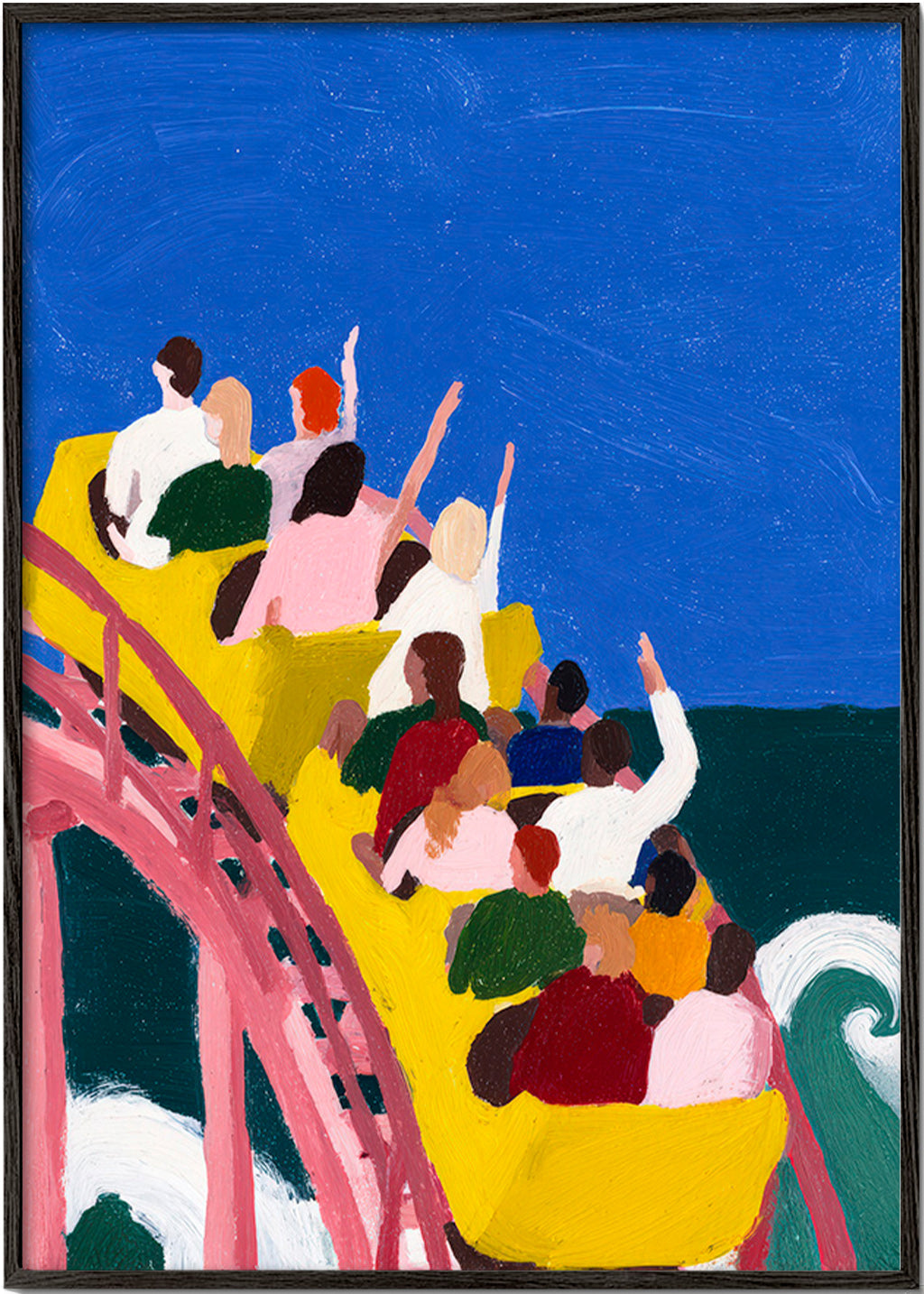 Illustration Achterbahn am Meer