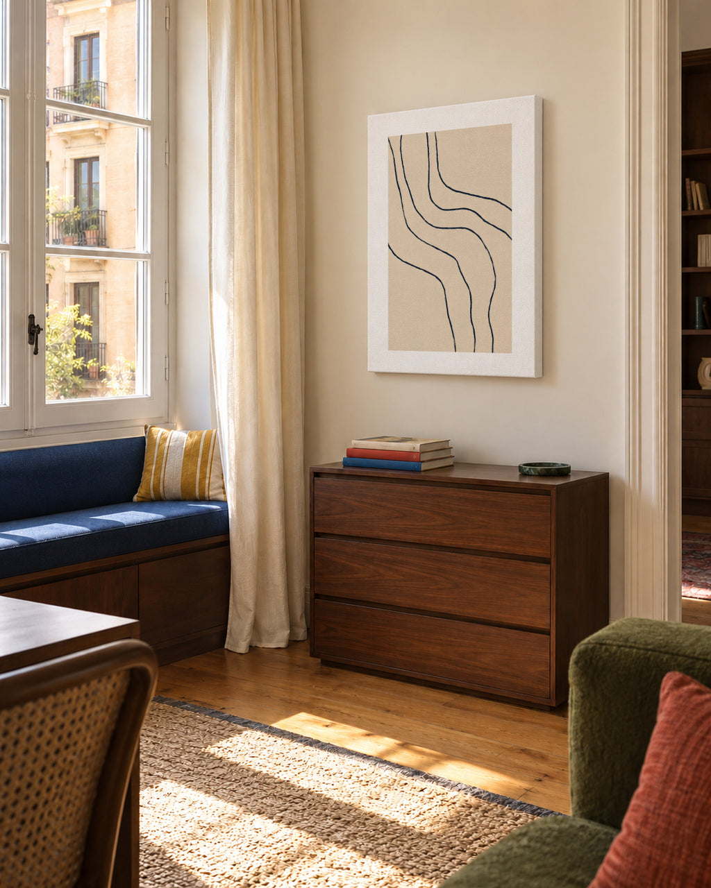 Sand Curves - Unframed canvas in an interior