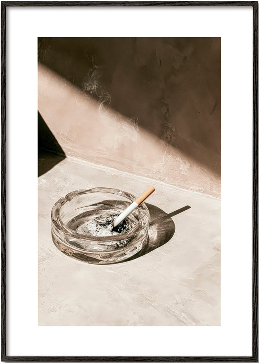 Küchenfoto mit Glas-Aschenbecher