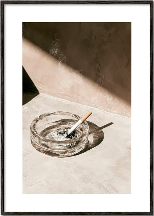 Küchenfoto mit Glas-Aschenbecher