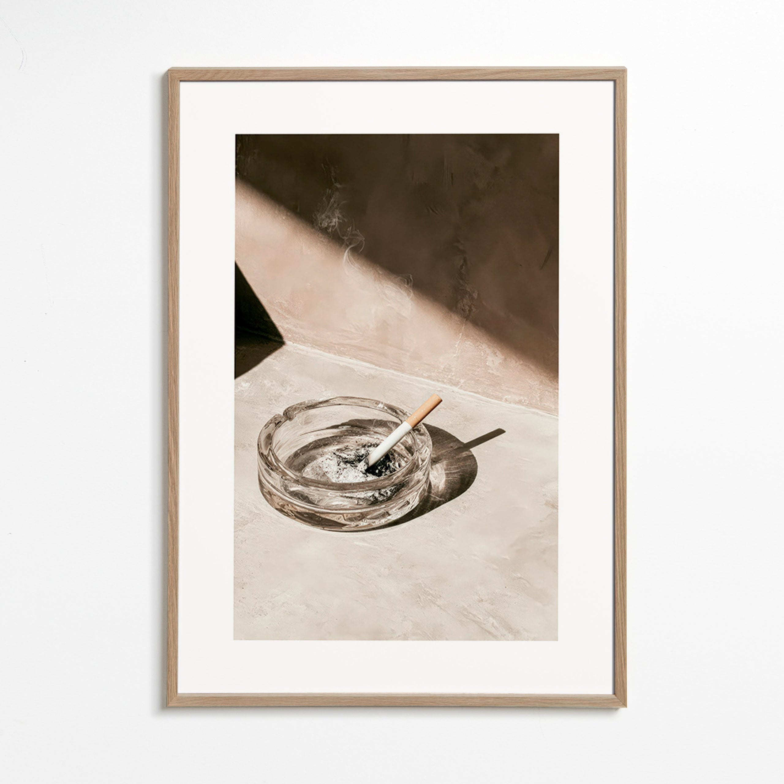 Küchenfoto mit Glas-Aschenbecher