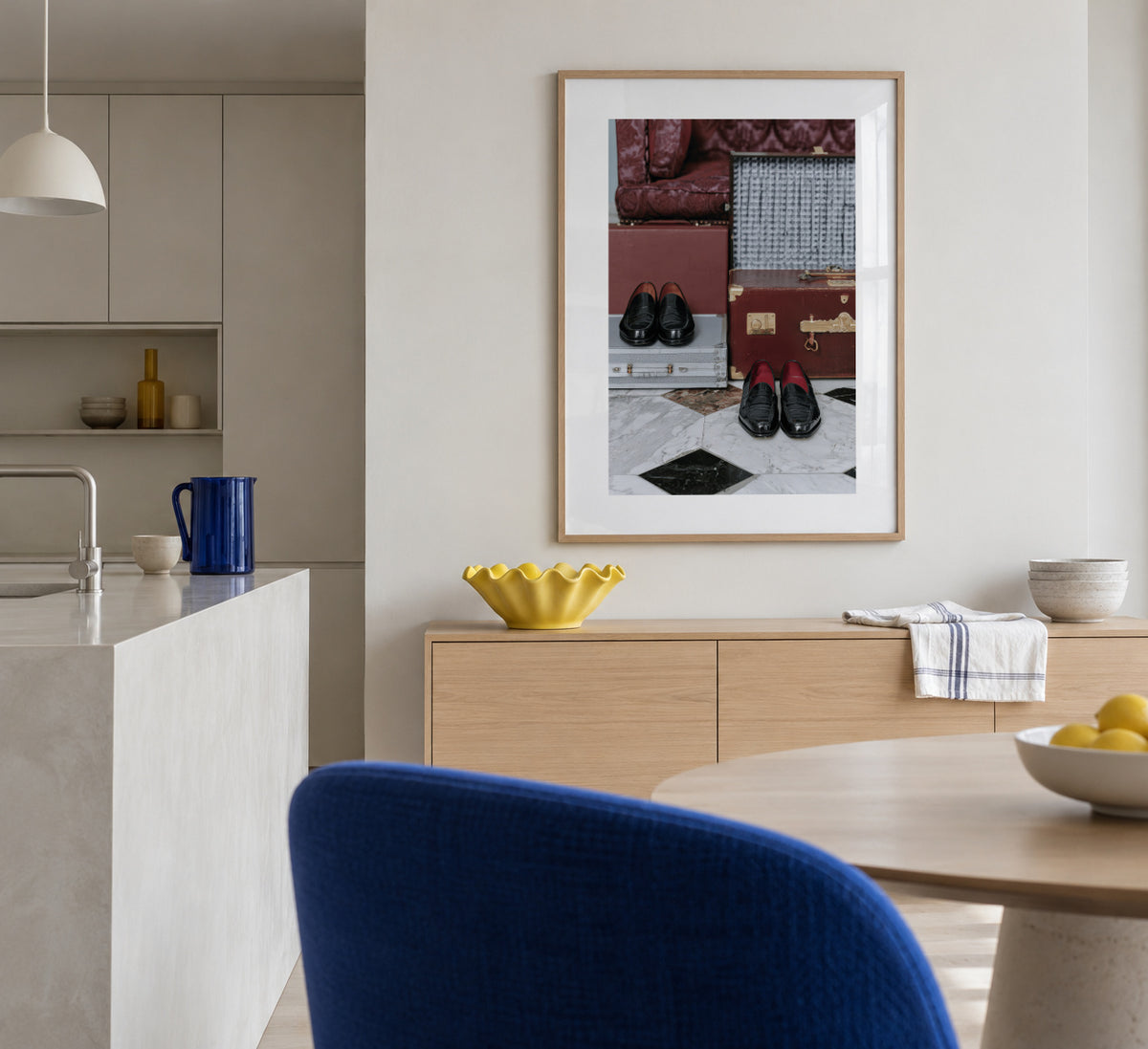Weekend Packing - Framed poster in an interior