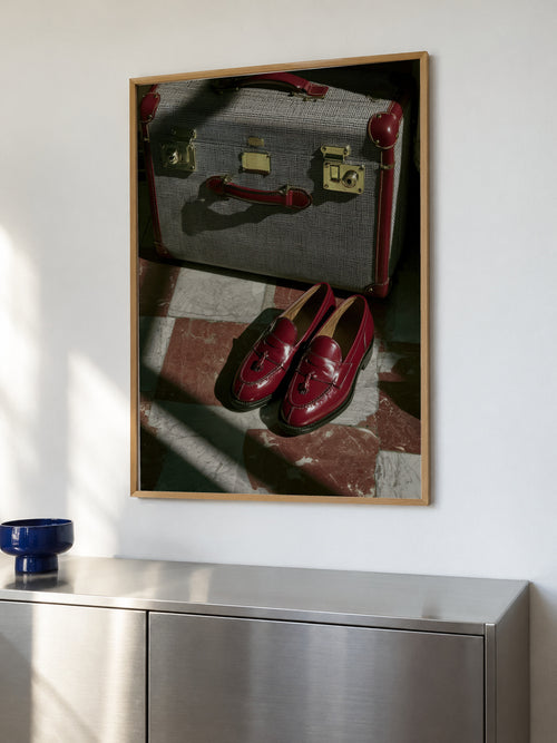 Red Shoes Club - Framed poster in an interior