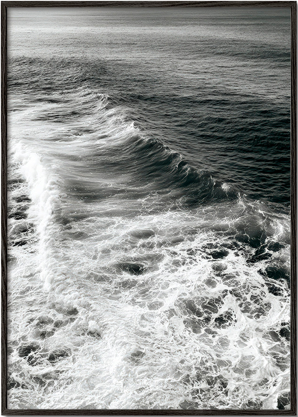 Fotografie von Wellen in Schwarzweiß