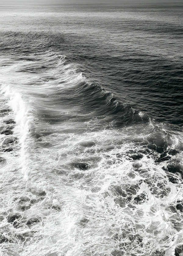 Fotografie von Wellen in Schwarzweiß