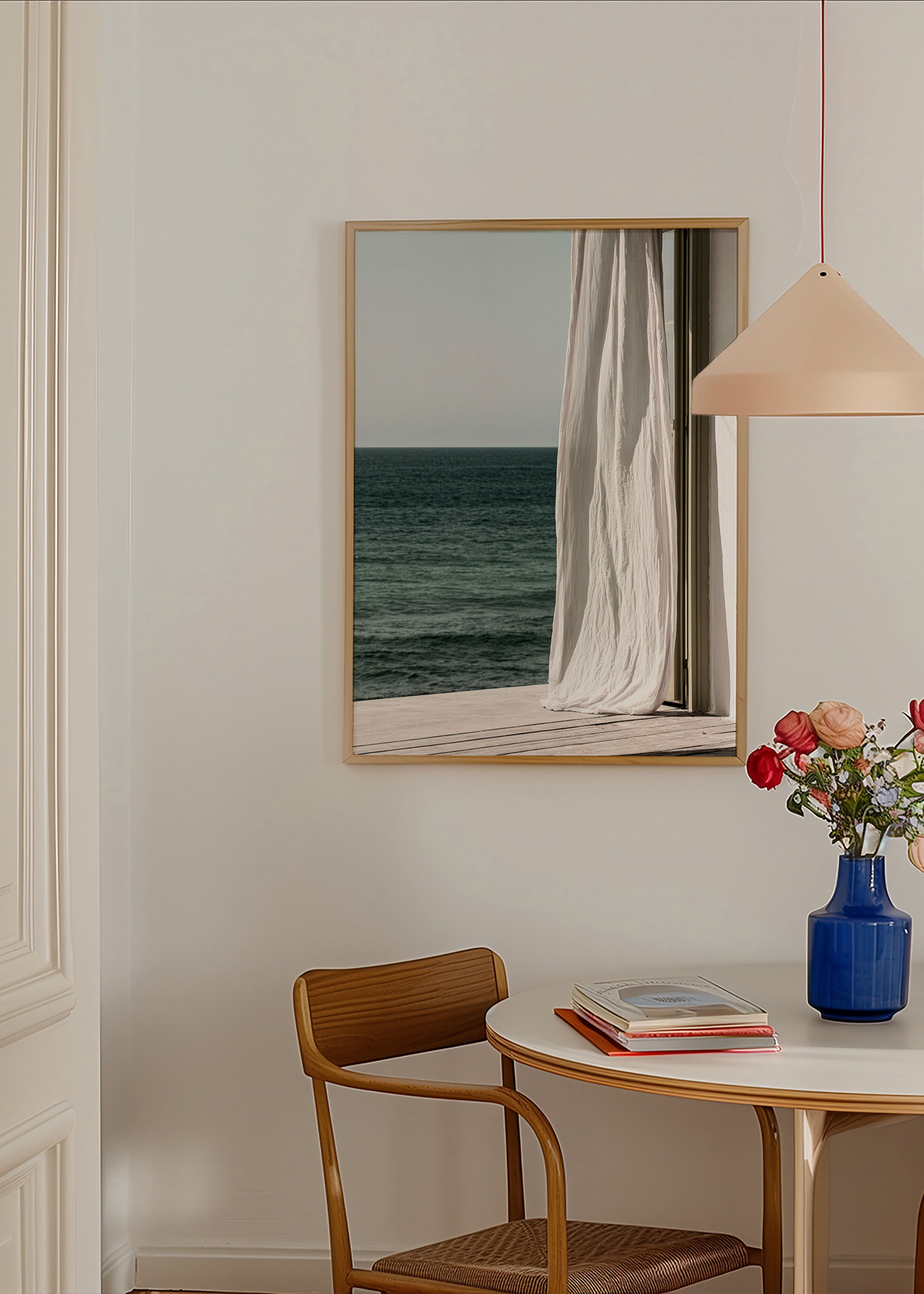 Landschaftsbild mit Vorhang am Meer