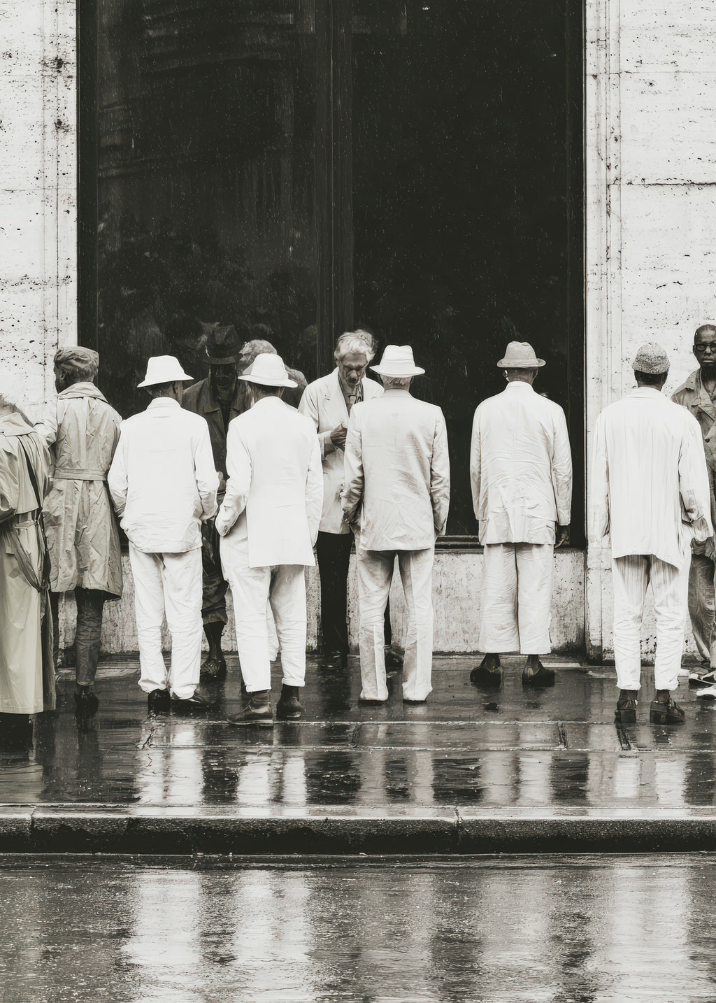 Men in White - Unframed art print