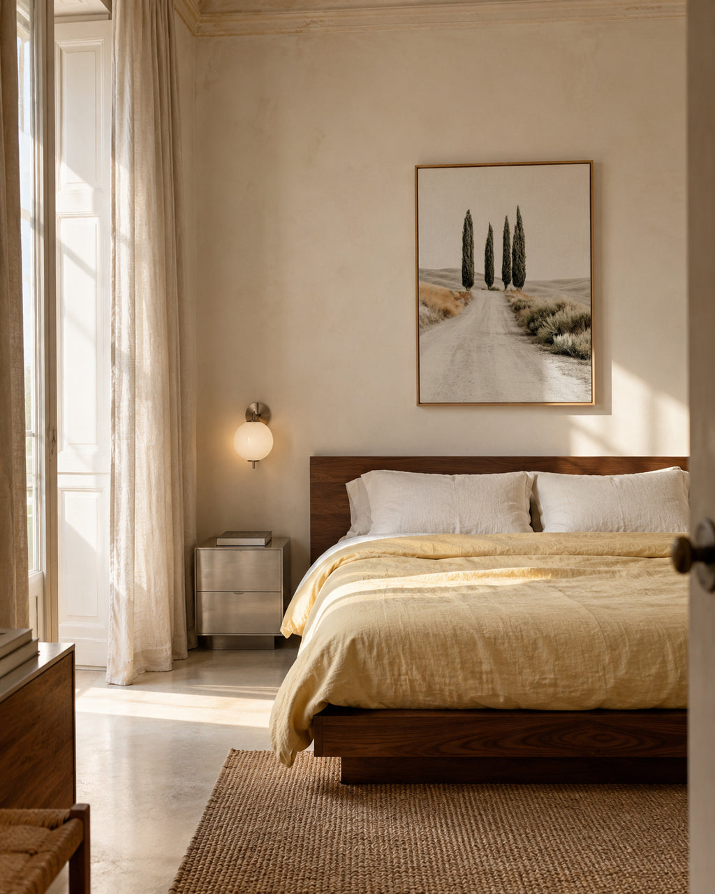 Cypress Road - Framed canvas in an interior