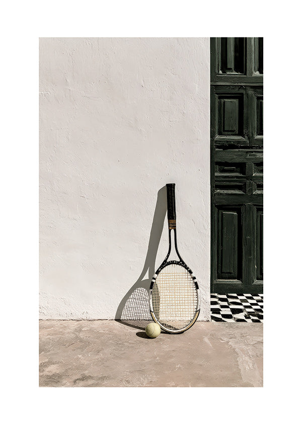 Sportkunst: Tennis-Schläger Stillleben