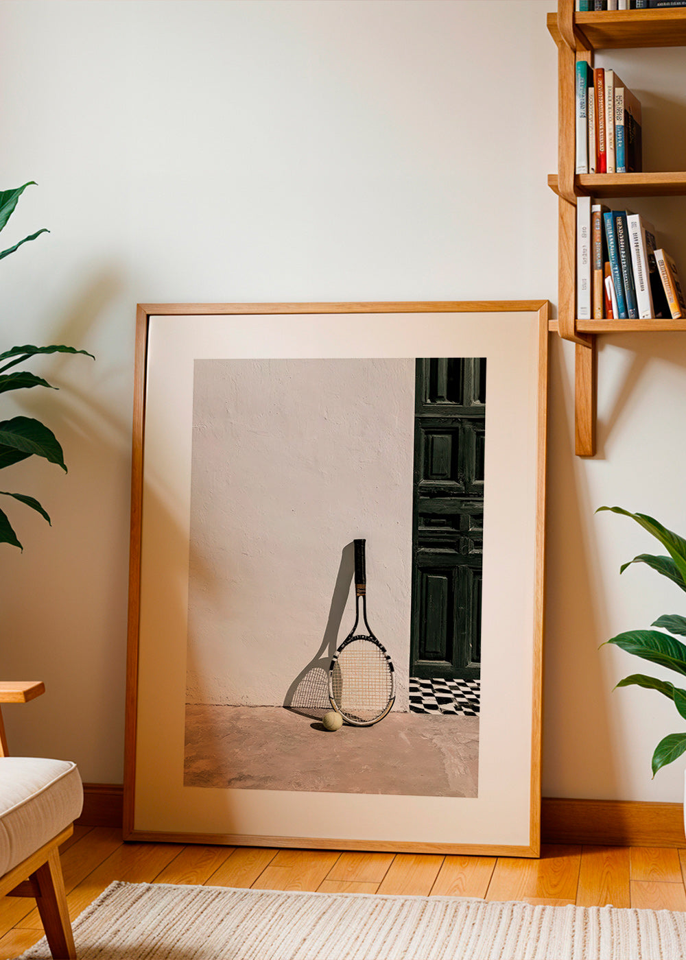 Sportkunst: Tennis-Schläger Stillleben