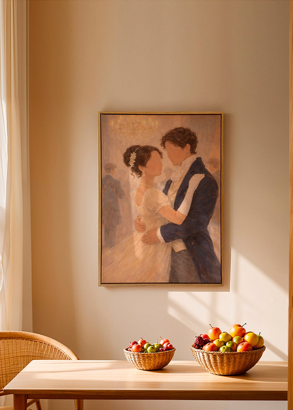 Illustration: romantischer Tanz im historischen Saal
