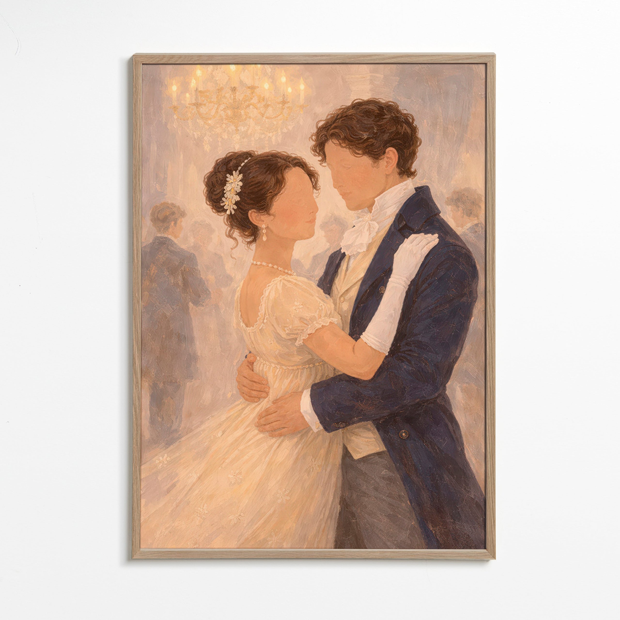 Illustration: romantischer Tanz im historischen Saal