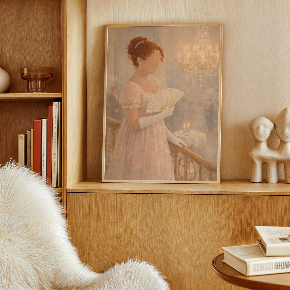 Illustration Dame im Ballsaal