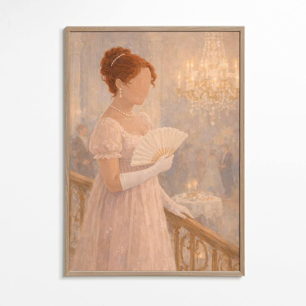 Illustration Dame im Ballsaal